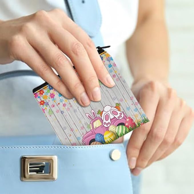 Easter Floral Bunny Bag Convenient Period Bags Waterproof Portable Novelty Sanitary Napkin Organizer for Women