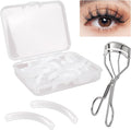 40pcs Eyelash Curler Refills - Transparent Silicone Eye Lash Curler Rubber Refill Pads Rizador De PestañAs Replacement Pads for Universal Eyelash Curler Eyelashes Accessories with Storage Box