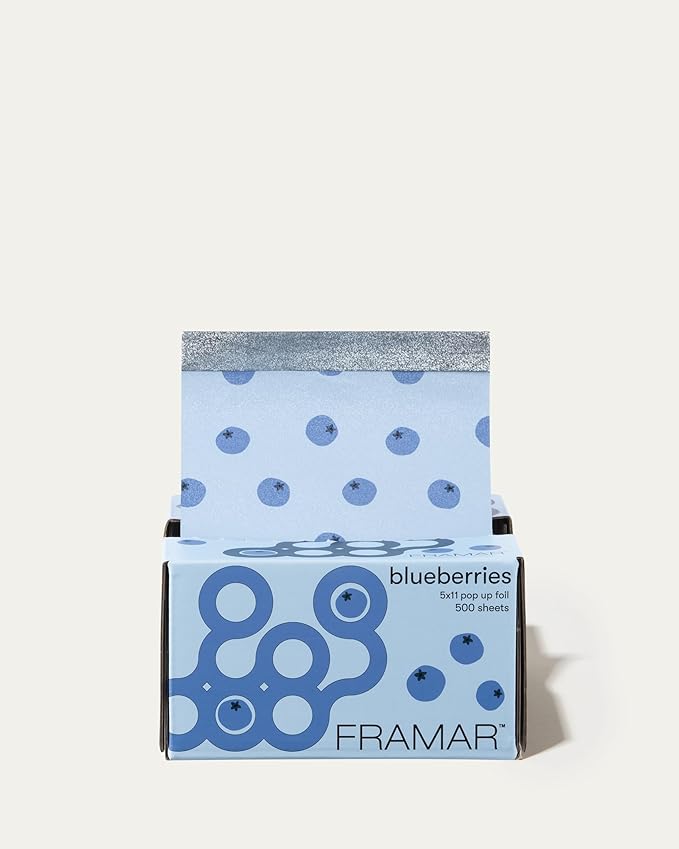 FRAMAR Blueberry Hair Foil – Hair Foils For Highlighting, Pop Up Foil For Hair Highlighting, Salon Foils For Hair Highlighting Kit, Long Hair Foils For Bleach, Salon Foils For Hair Stylist – 500