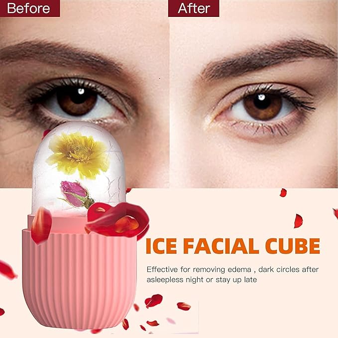 Ice Face Roller Silicone Facial Cube for Eyes Neck Massage Remove Dark Circle Pore Shrink Face Beauty Skin Care Ice Mould