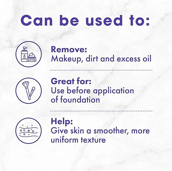 Buf-Puf Facial Sponge, Dermatologist Developed, Removes Deep Down Dirt & Makeup That Causes Breakouts and Blackheads, Reusable, Exfoliating, White, 10 Count