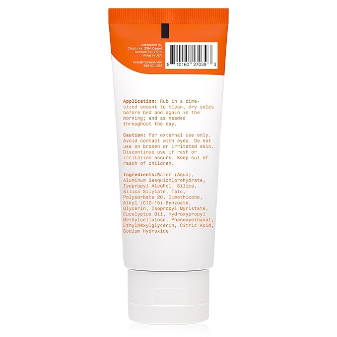 Carpe Sweat Absorbing Foot Lotion WITH APPLICATOR, A dermatologist-recommended solution to stop sweaty, smelly feet, Helps prevent blisters, Great for hyperhidrosis. 1 Tube + Applicator