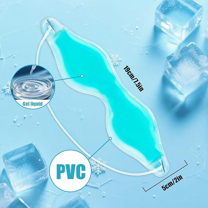 2 PCS Cooling Eye Mask, Reusable Cold Eye Mask for Hot Cold Treatment for Eye Strain, Eye Swelling, Eye Redness, Puffy Eyes, Dark Circles, Smooth Fine Lines, and Eye Recover Surgery.