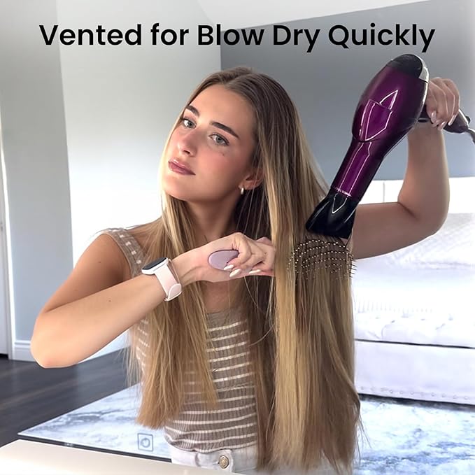 AIMIKE Hemp-Relax Detangler Hair Brush, Eco-Friendly Detangling Brush for Wavy Straight Hair, Vented Hairbrush w/Soft Bristles, Glide Through Tangles with Ease for Women, Kids, Wet & Dry Hair
