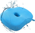 Idle Hippo Hot Tub Booster Seat, Weighted Hot Tub Pillow with Powerful Non-Slip Suction Cups, 4D Air Mesh Ergonomic, Booster Cushion, Quick Dry Spa Pillow for Indoor Outdoor Hot Tub (Blue)