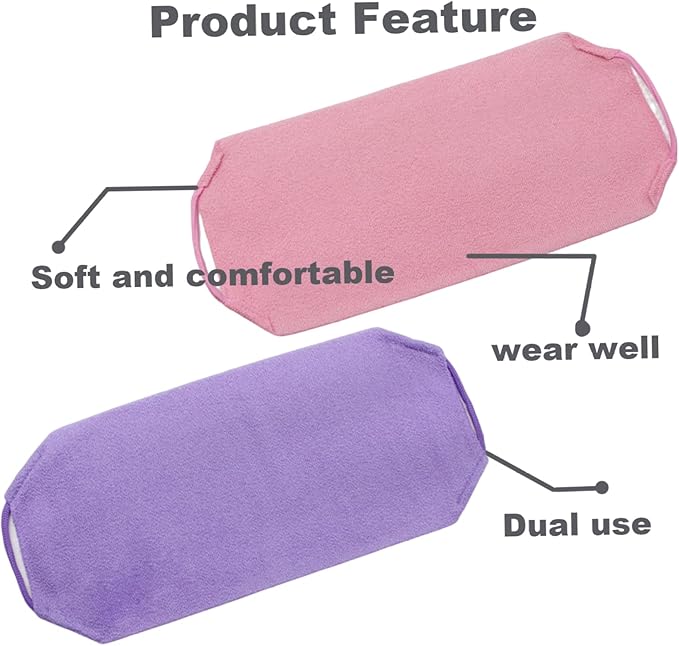 Back Scrubber Exfoliating Shower Back Washers Bath Body Scrubber Stretchable Pull Strap 2PCS and Purple washers for Shower