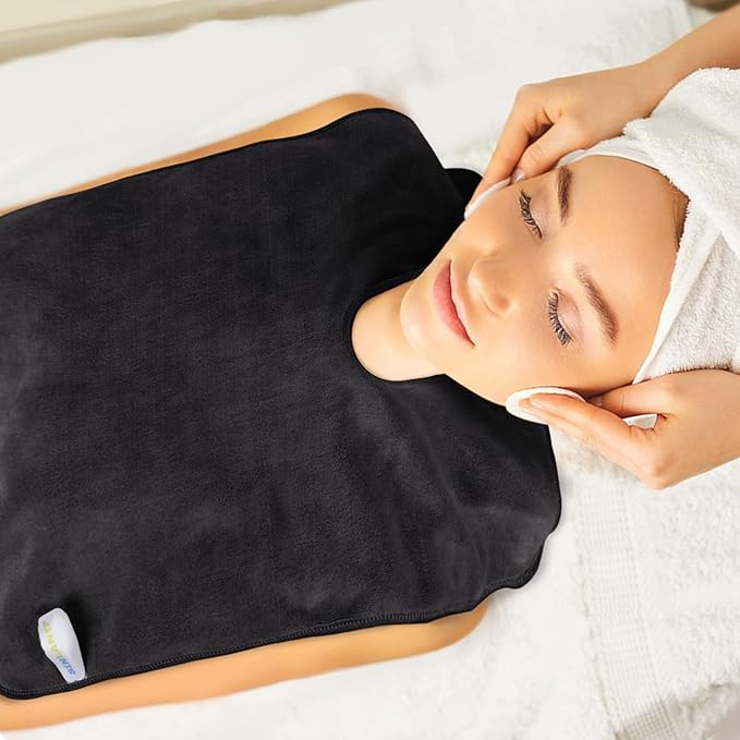 SINLAND Microfiber Esthetician Towels for Facials Mask Removing Face Wrap Soft Facial Cloth with Split Design Spa Towels for Facial Steam Massage and Cleansing