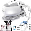 Dog Grooming Vacuum with 2L Dust Cup & 13000Pa Suction, 5-in-1 Low Noise Pet Grooming Kit with Clipper & Steam Brush for Shedding, Dog Vacuum for Dogs and Cats (Grey)