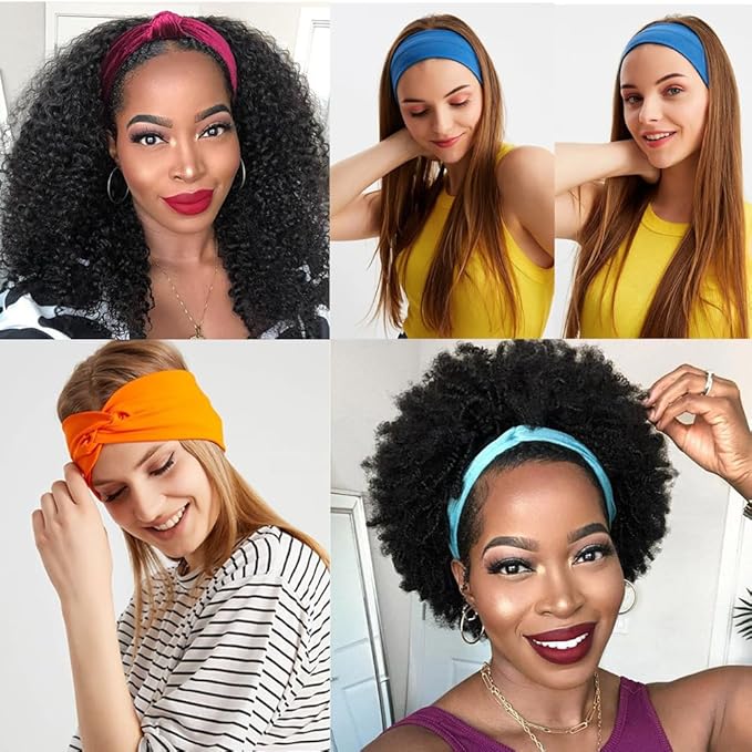 Kachanaa 6 Pack Fashion Non-slip Bandana Headbands for Women Knot Floral Printed Hair Band Scarf Turban for Yoga Outdoor Sport Sweat Wicking for Girls