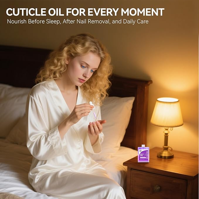 gelike ec Cuticle Repair Oil for Damaged Nails Lavender Smells Nail Treatment for Growth and Strengthen - Growth Oil Quick Dry Nail Care Moisturize Weak Thin Salon and Home 15ML LARGE CAPACITY