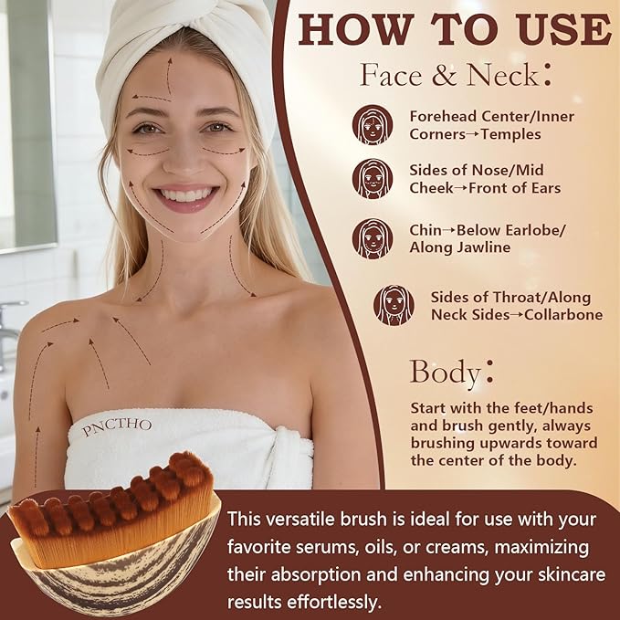 2026 New Lymphatic Contour Face Brush,Lymphatic Drainage Massager for Chin & Neck, Jawline & Neck Lymphatic Massage Brush for Contouring, De-Puffing & Smoother Skin, Skin Firming