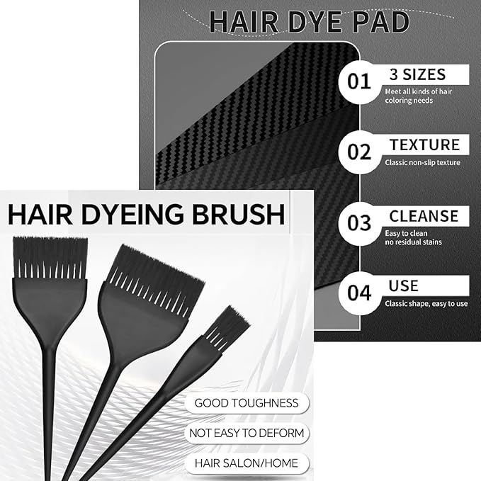 Dye Boards Color Brushes Set (6Pcs), for Balayage, Ombre Lace, Highlighting, Airtouch, for Salon Professionals & Home Users, Professional Hair Color Tools