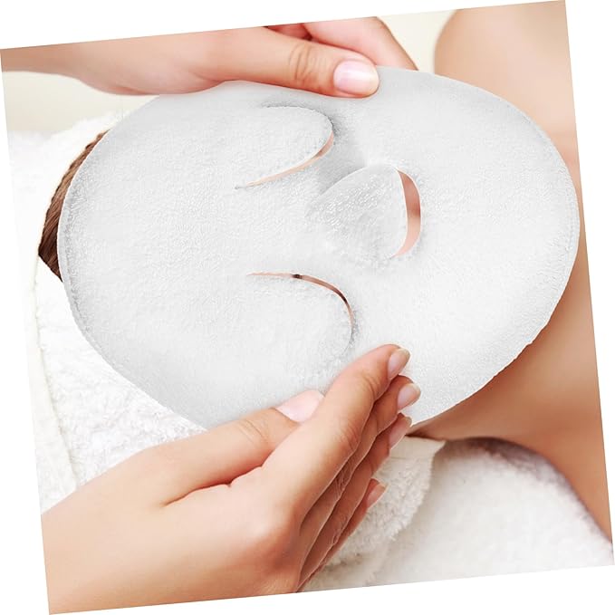2Pcs Reusable Hot Cold Compress Facial Towels for Spa Home Care Soft Durable Face Care Towels for Skin Moisturizing for Women