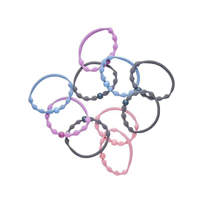 Goody Ouchless Forever Fine Hair Elastics, 10 Ct, Assorted Colors, Damage-Free Bands, 3X Stronger Elastic Ties, Retainable Shape, 16 Strand Inner Core, Styling Accessories for Women & Men