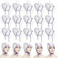 WILLBOND 20 Pcs Highlighting Caps, Hair Highlight Cap Bulk, Disposable Highlight Tipping Caps, Hair Coloring Dyeing Cap with 2 Pcs Metal Hooks for Salon Home, Highlighting Coloring Supplies (Purple)