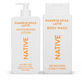 Native Body Wash & Moisturizing Lotion - Pumpkin Spice Latte - Naturally Derived Ingredients, Paraben-Free, Dye-Free Personal & Skin Care | Fall Seasonal Bundle (34.5 fl oz Total) - 2 Pk