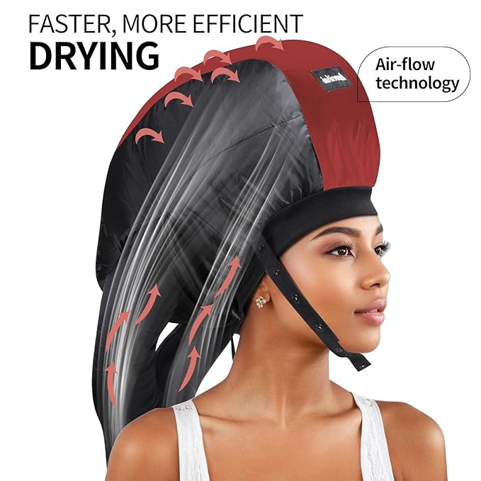 Bonnet Hair Dryer, Ideal Hair Diffuser for Curly Hair， Your Ultimate Solution - Spacious Capacity Blow Dryer Cap for Rapid Styling of Curls