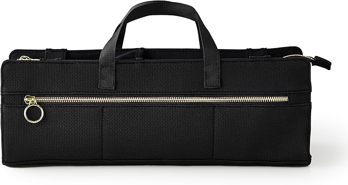 KUSSHI Hair Tools Bag - Oprah’s Favorite Things Winner - Neoprene Hair Tools Travel Bag & Hair Accessories Organizer Case (Black)
