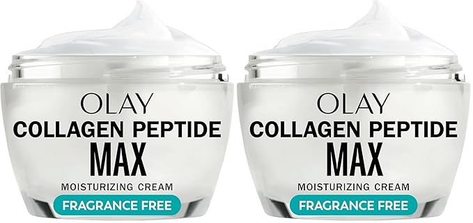 Olay Collagen Peptide Face Moisturizer,Firming Cream for Women,Fragrance-Free,Non-Greasy-Hydrating,Anti-Aging,Anti-Wrinkle,Smoothing of Fine Lines,Tightening Skin Care-Niacinamide,1.7 Oz,(Pack of 2)