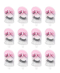 12 Packs Cute Ice Cream Shape Plastic False Eyelashes Packaging Case Empty Eyelash Storage Box Candy Container with Trays Mink Lashes Box Holder Travel Cosmetic Case for Women Girls,Pink …