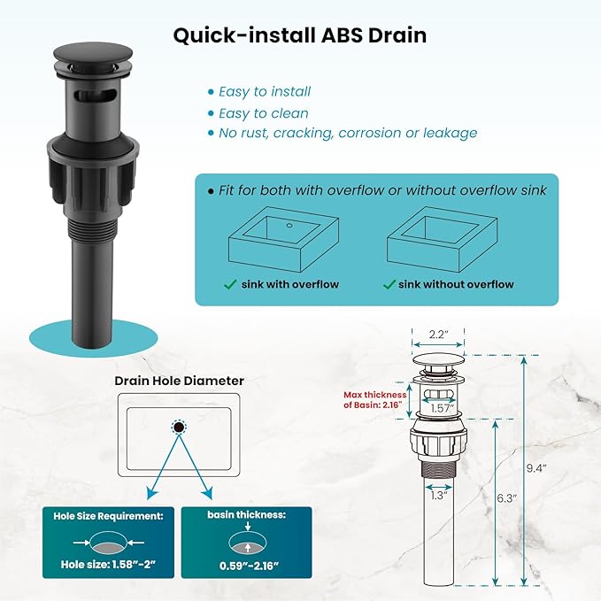 gotonovo Waterfall 8 inch Widespread Bathroom Faucet Set Bathroom Sink Faucet 3 Hole 2 Handle Vanity Lavatory Deck Mount with Pop Up Drain and Water Supply Lines Round Body Gold and Matte Black