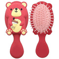 Mini Toddler Hair Brush Detangler Brush Kids Detangling Hairbrush Soft Massage Comb Small Travel Hair Brush for Thick Curly Thin Long Short（Red）