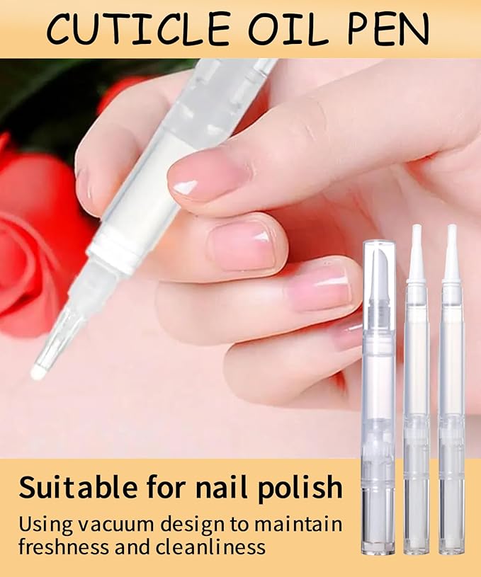 16 Pcs 3ml Empty Cuticle Oil Pen with 4 Pcs Transfer Pipettes - Transparent Nail Oil Twist Pens with Brush Tip for Nail Oil, Eyelash Growth Liquid, Cosmetic Lip Gloss Container Applicators