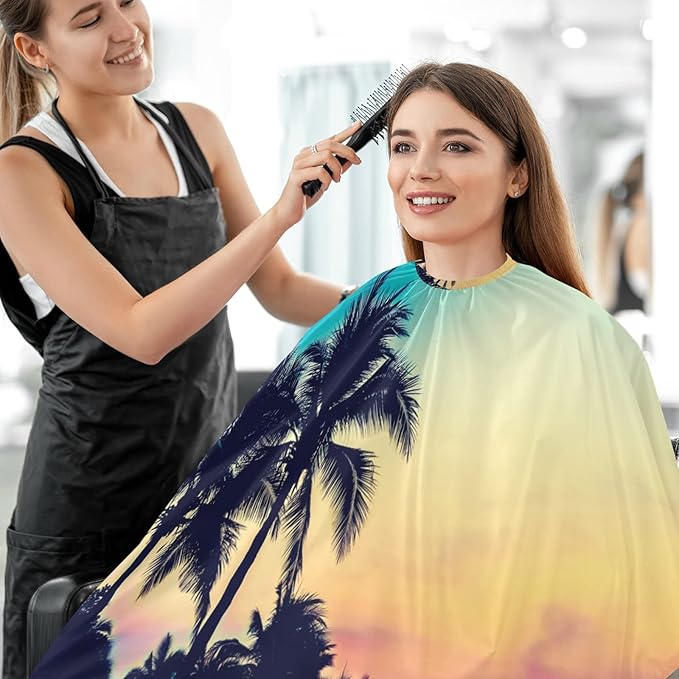 visesunny Professional Barber Cape Polyester Hair Cutting Salon Cape Apron Anti-Static Beard Bib Grooming Apron