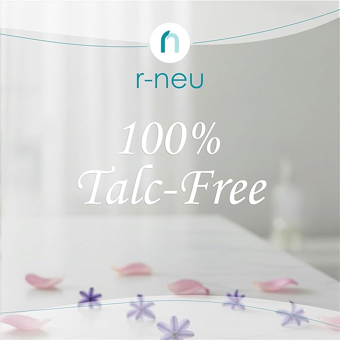 R-NEU 2 Pack Body Powder for Women with Powder Puff, 100% Talc-Free, Elegant Rose Petal & Royal Bouquet Scented Dusting Powder, After Bath for Soft Skin, Extra Large, (2 Pack, 5 Oz Each)