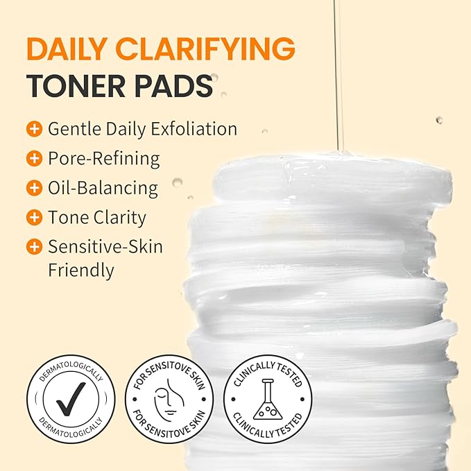 Boosting Toner Pads for Face Oily Skin Korean, #OOTD Vitamin C Niacinamide Heartleaf Hydrating Calming Redness, Vitamin C Toner Pad 70Pads 4.05oz 120ml