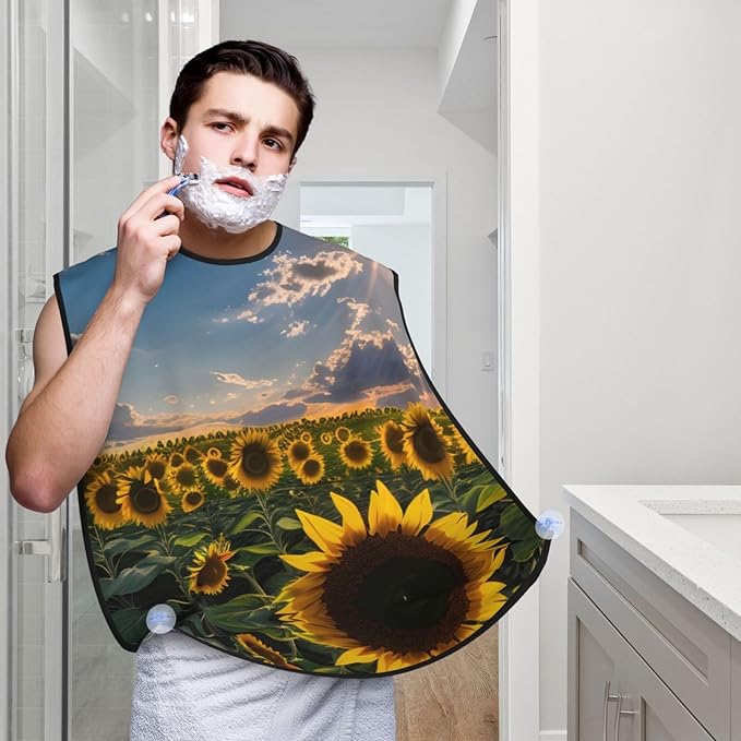 Underwater Scenery Print Beard Bib Shaving Apron, Beard Hair Trimming Cape Gift For Dad