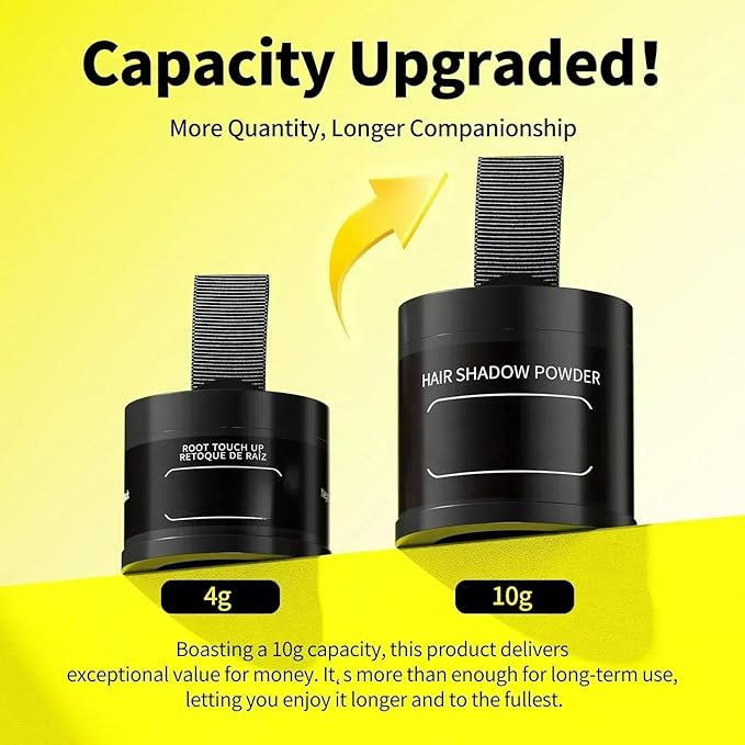 gowwim Root Touch up Powder, Instantly Gray Hair Cover up Hairline Powder for Women & Men Waterproof and Sweatproof Root Cover Up Long-Lasting for Thinning & Loss Hair (Dark Brown, 10g)