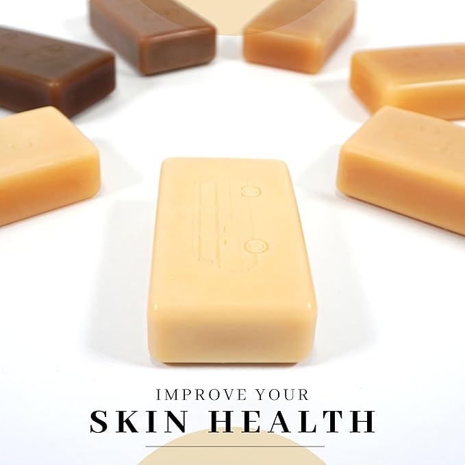 VanMan Beef Tallow and Honey Bar Soap – Pure Grass-Fed Beef Tallow for Skin with Organic Madagascar Vanilla Beans, Raw Honey & Distilled Water, Hydrating & Nourishing, Vanilla Scent, 3.8oz - 5 Pack