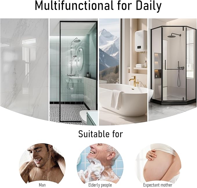 Back Scrubber Body Bath Cushion Tub Bathtub Back Lumbar Support Ergonomic Silicone XL Thick Soft Seat Pad Non-Slip Suction Cups Relaxing Spa Mat Exfloating Scrubbing Shower 28 x 19 Grey