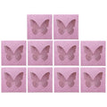 DOITOOL Square Eyelash Box with Lash Tray Butterflies Design False Eyelash Case Compact Storage Organizer for Makeup 2.83X2.83X0.47In Set of 10