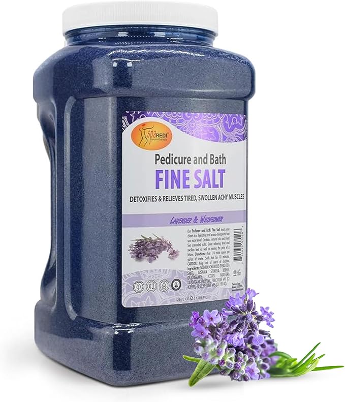 SPA REDI Foot Soak for Pedicure Preparation & Therapeutic Foot Treatment | Pure Mineral Power for Superior Detoxification & Deep Skin Nourishment | Luxurious Spa-Level Calm & Rejuvenation 128 Oz
