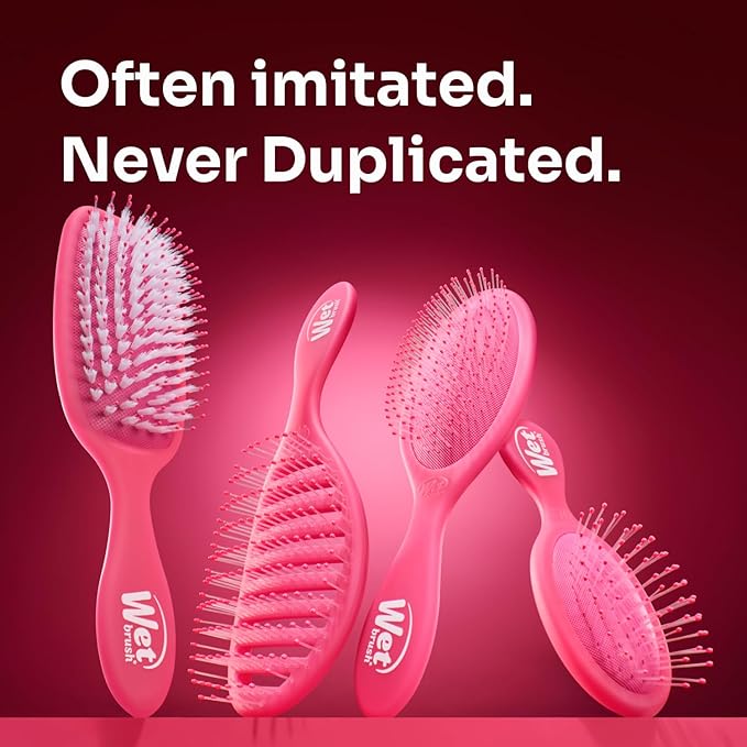 Wet Brush Original Detangler Hair Brush, Pink (Desert Afterglow), Ultra-Soft IntelliFlex Bristles, Detangling Bristles Glide Through Tangles (Wet Dry & Damaged Hair), Women & Men (Pack of 2)