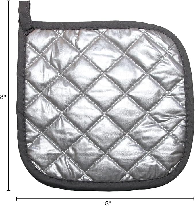 5 PCS Pot Holders for Kitchen, Cotton Potholers with Great Heat Resistance, Hot Pads, Trivets for Cooking and Baking Grey
