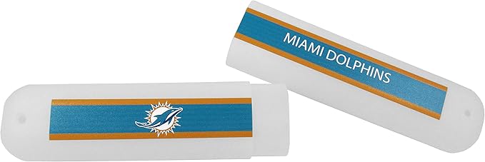 Siskiyou Sports NFL Miami Dolphins Unisex Travel Set Toothbrush and Travel Case, White, One Size