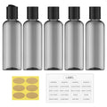 Travel Bottles for Toiletries 3.4 oz - Travel Size Containers for Shampoo Plastic - Small Empty Lotion Squeeze Bottle for Liquid TSA Approved - Leak Proof Mini Conditioner Refillable Black 100ml