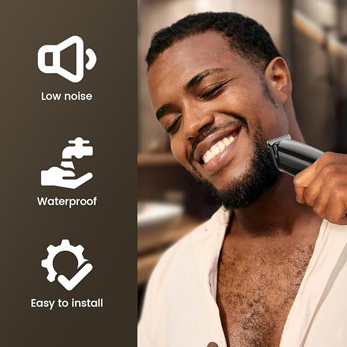 SHPAVVER Beard Trimmer for Men: Upgrade Barber Hair Clippers - 12-in-1 Cordless Grooming Kit - Waterproof Electric Razor with Turbo Speed & Precision Blades