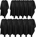 12 pcs Hair Salon Capes Waterproof Haircut Unisex Black Cape Barber Hair Cutting Cape with Snap Closure Hair,Coloring and Styling