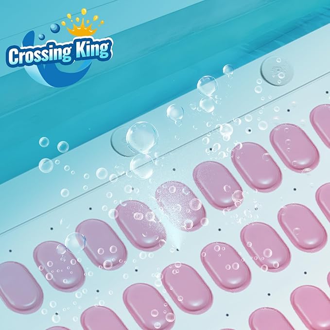 Bubble Bath Mat Tub Spa Massager, Portable Spa Bubble Bath Massager with Upgraded Powerful Suction Cup, Electric Air Pump, Pillow and Remote Control for Relaxation 45 * 17in (Pink)