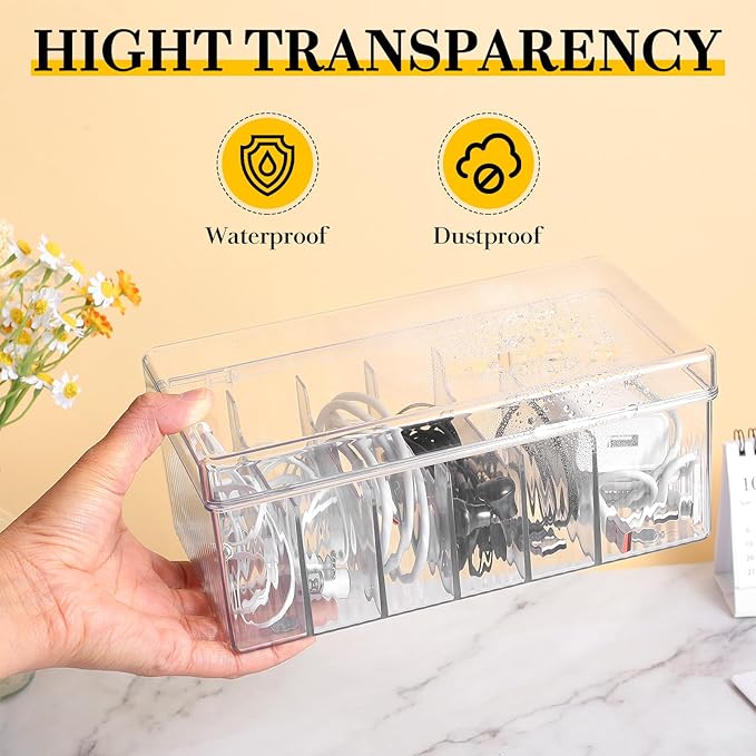 Lash Extension Organizer & Storage, Acrylic Lash Extension Organizer, Large Capacity Eyelash Extension Supplies Storage Container Box with Lid, Neatly Store and Organize Your Lash Supplies (Clear)