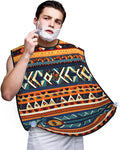 Fall Pumpkin Print Beard Bib Shaving Apron, Beard Hair Trimming Cape Gift For Dad
