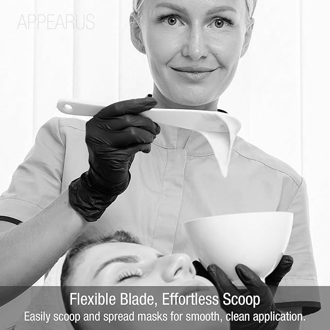 APPEARUS Facial Mask Mixing Spatula – 8.5” Large Flexible Plastic Applicator for Creams, Masks, Lotions – Reusable Skincare Tool for Spa, Salon, or Home Use (1 Pc)