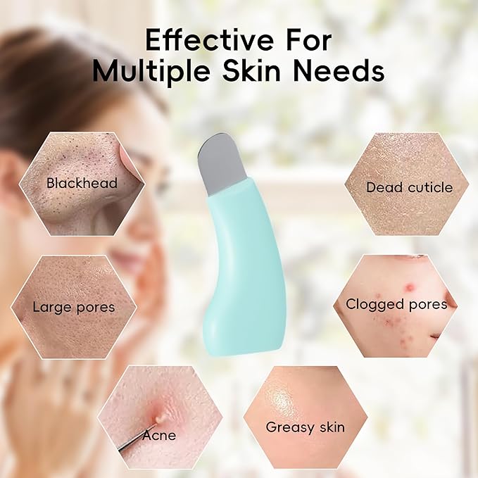 Reusable Blackhead Remover Tools, Silicone Face Scraper with Brush, Mild Safe Skin Spatula for Deep Cleansing, Nose Blackhead Remover, Skin Care Tool Kit for Men and Women