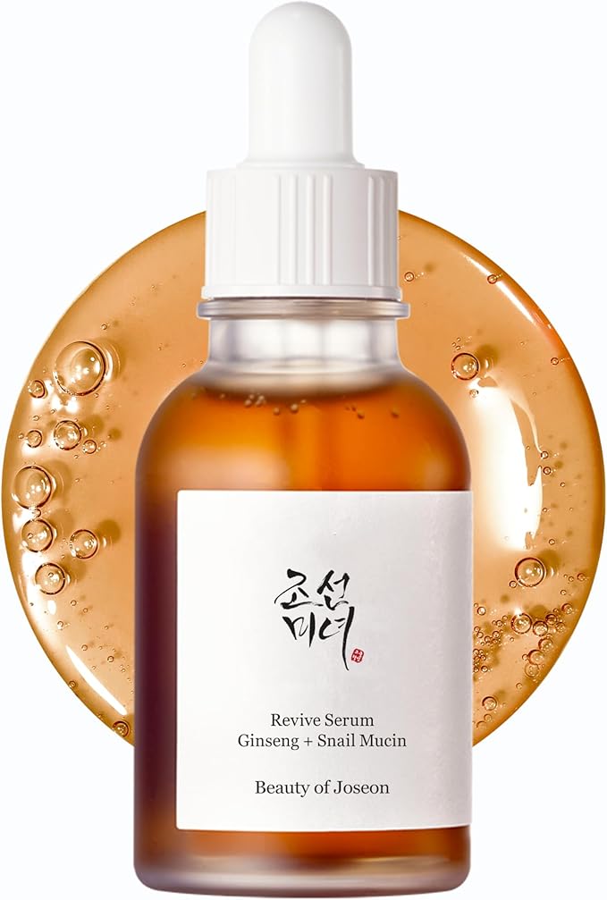 Beauty of Joseon Revive Snail Mucin Ginseng Serum Hydrating Peptide Facial Moisturizer Dark Spot Acne Scar Remover for Sensitive Face. Korean Skin Care for Men and Women (2 Fl.Oz.)