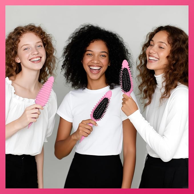 Candy Brush Curl Defining Hair Brush for Effortlessly Detangling Shaping and Styling Curls, Curl Brushes with EdgeLift for All Wet or Dry Hair Types for Women and Girl, Reduce Pulling and Frizzing