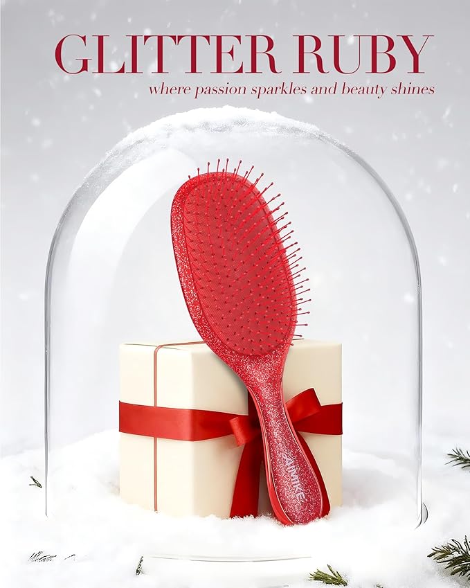 Gift for Women, Gifts for Kids & Teen Girls, AIMIKE Painless Hair Brush Detangler w/Soft Bristles, Extra Gentle Hairbrush for Fine or Daughter's Hair, Ideal Holiday Presents